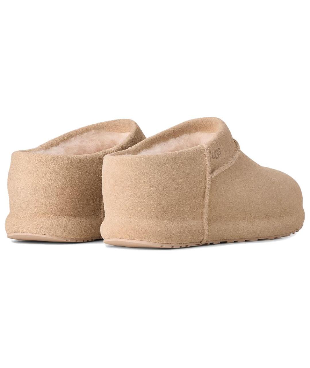 UGG Бежевые замшевые полусапоги, фото 3