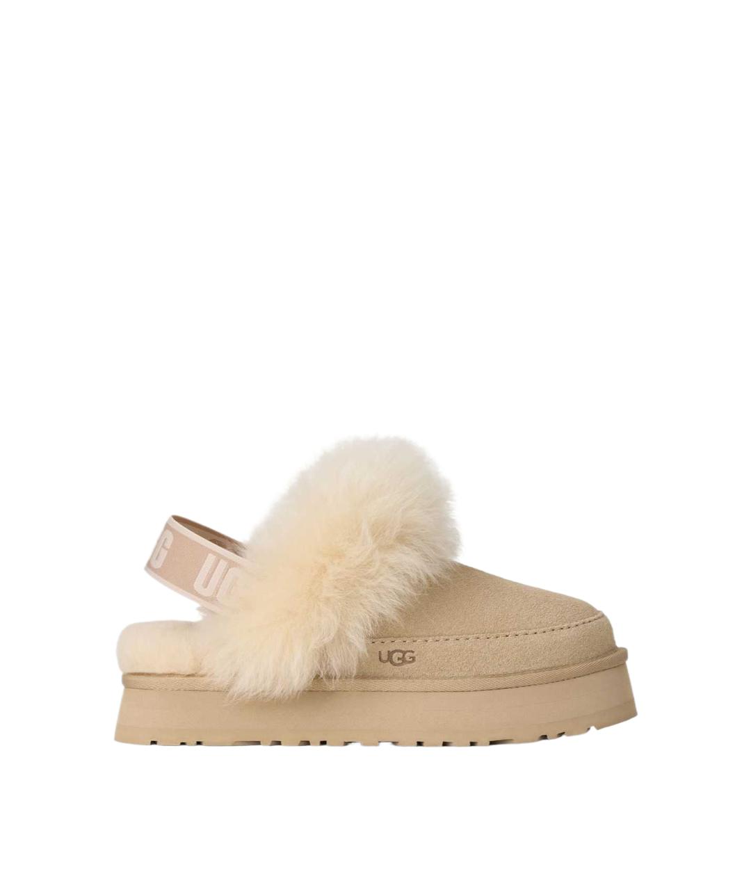 UGG Бежевые замшевые сабо, фото 1