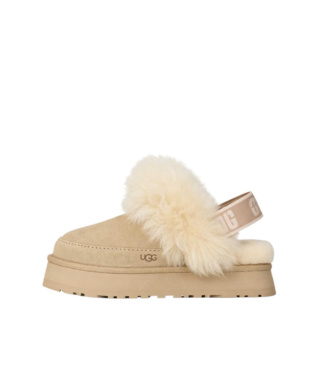 UGG Бежевые замшевые сабо, фото 2