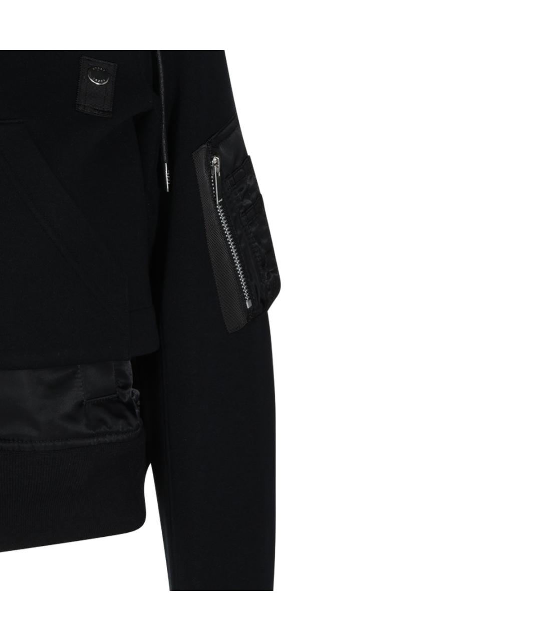SACAI Черная хлопковая куртка, фото 4