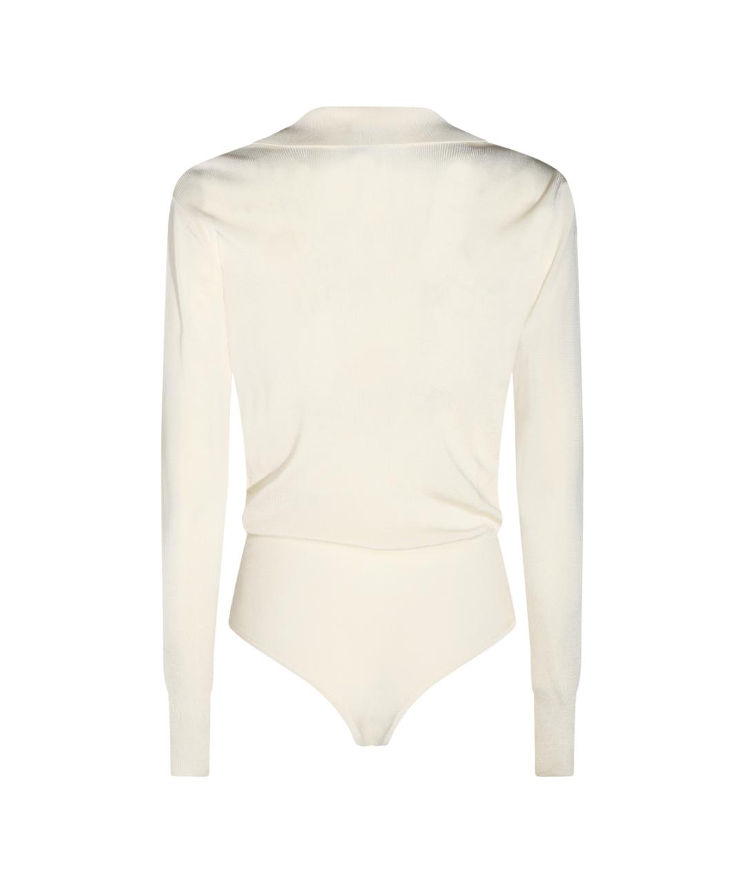 ELISABETTA FRANCHI Бежевое вискозное боди, фото 2