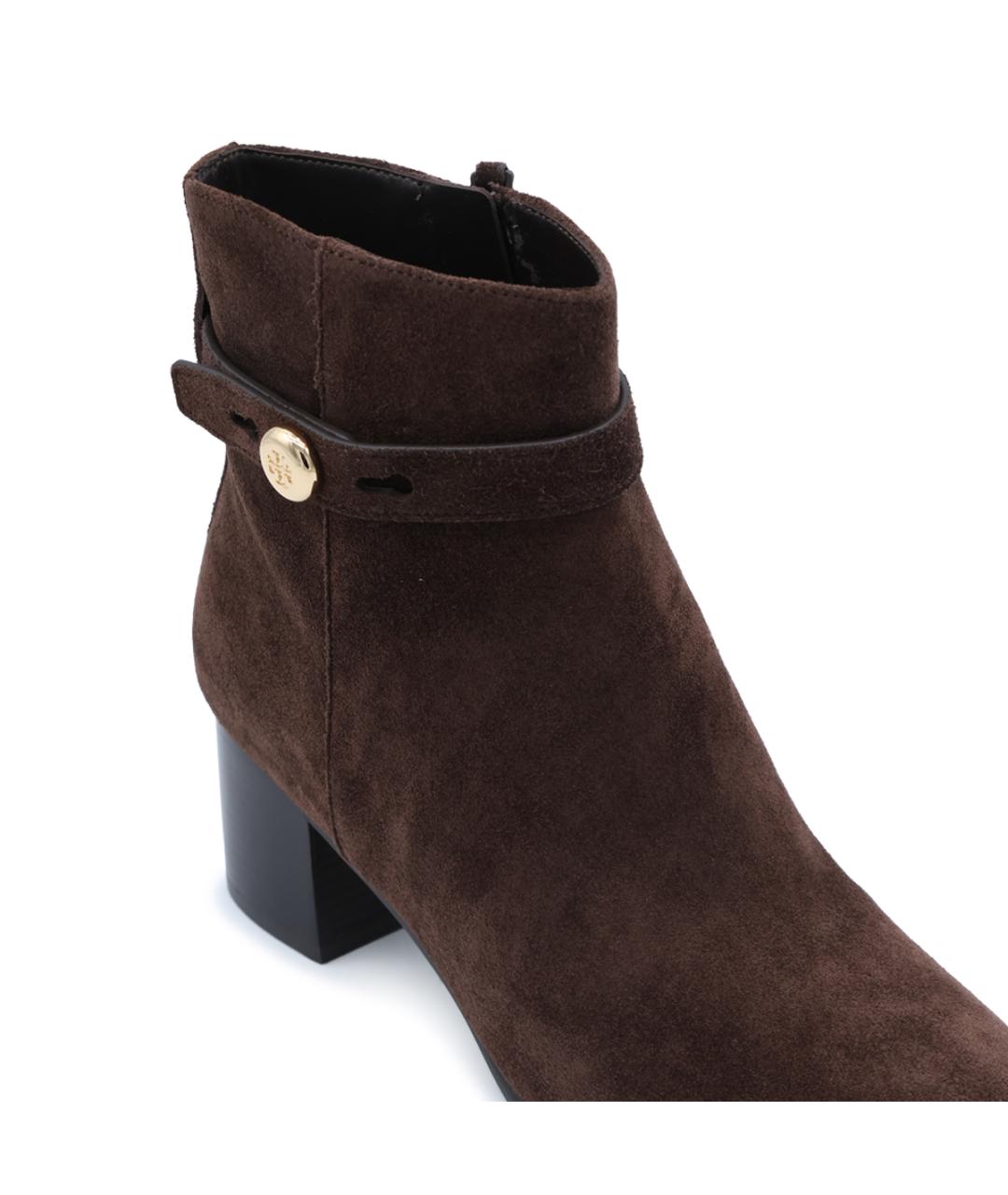 TORY BURCH Коричневые замшевые ботильоны, фото 4