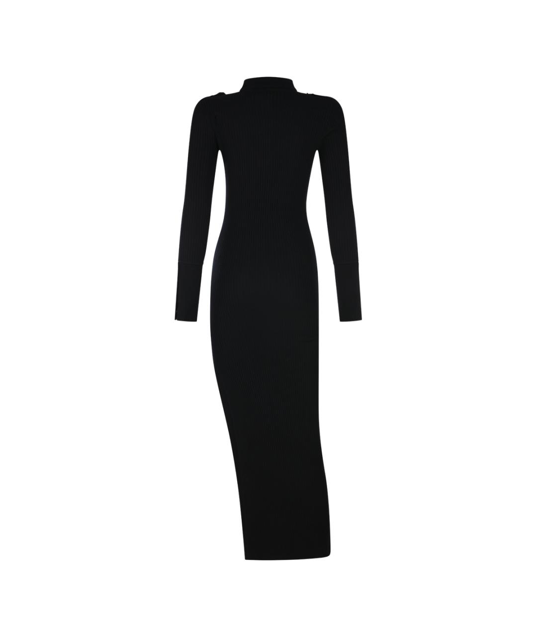COURREGES Черное вискозное повседневное платье, фото 4