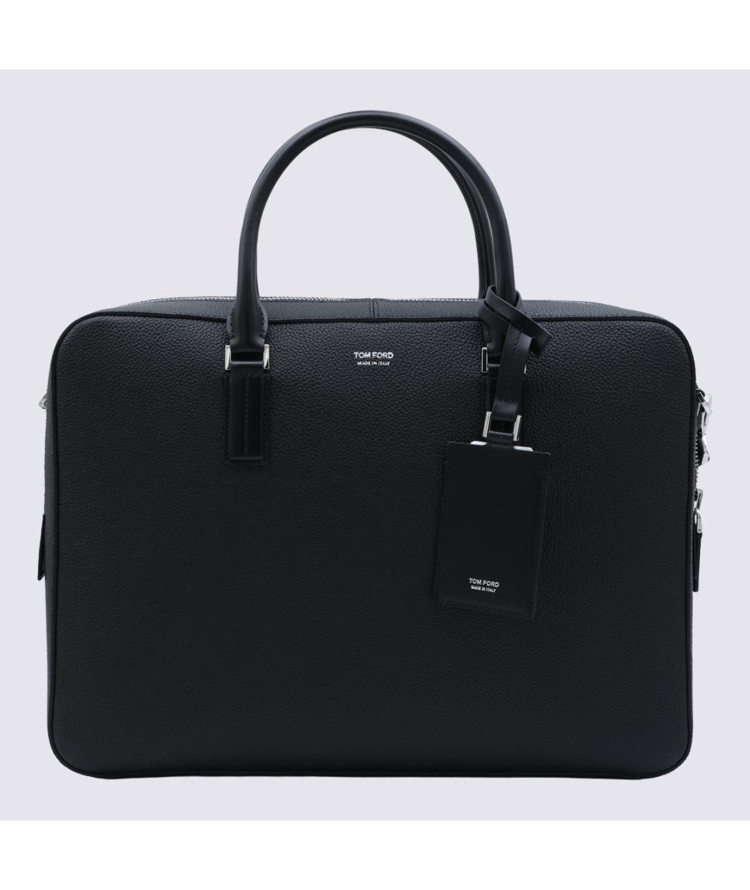 TOM FORD Черный кожаный портфель, фото 2
