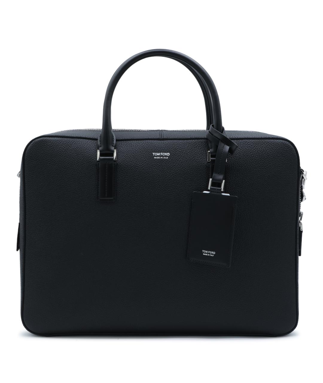 TOM FORD Черный кожаный портфель, фото 1