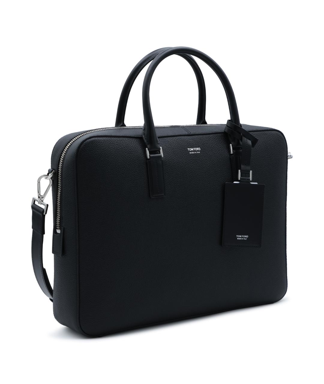 TOM FORD Черный кожаный портфель, фото 4