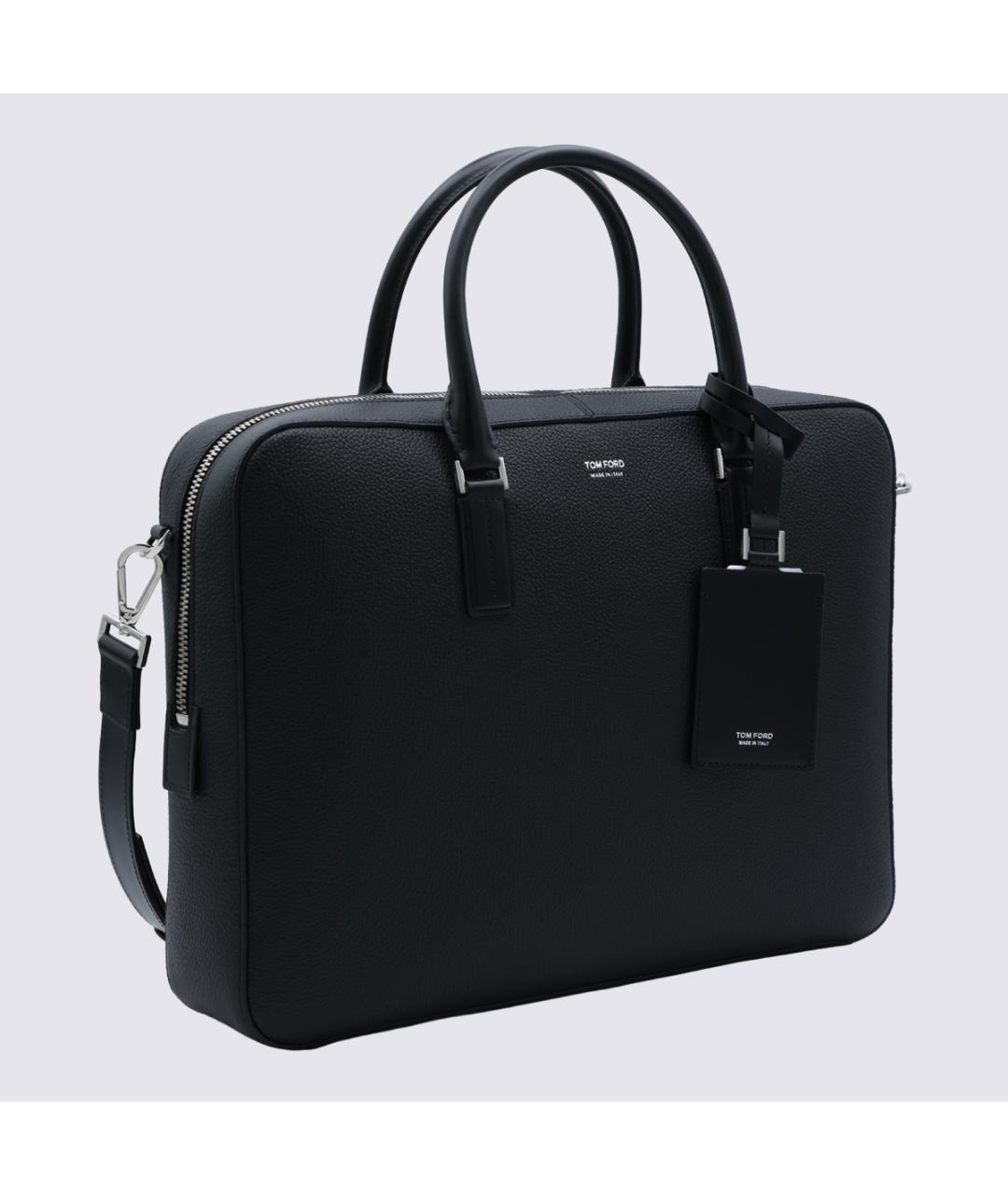 TOM FORD Черный кожаный портфель, фото 3