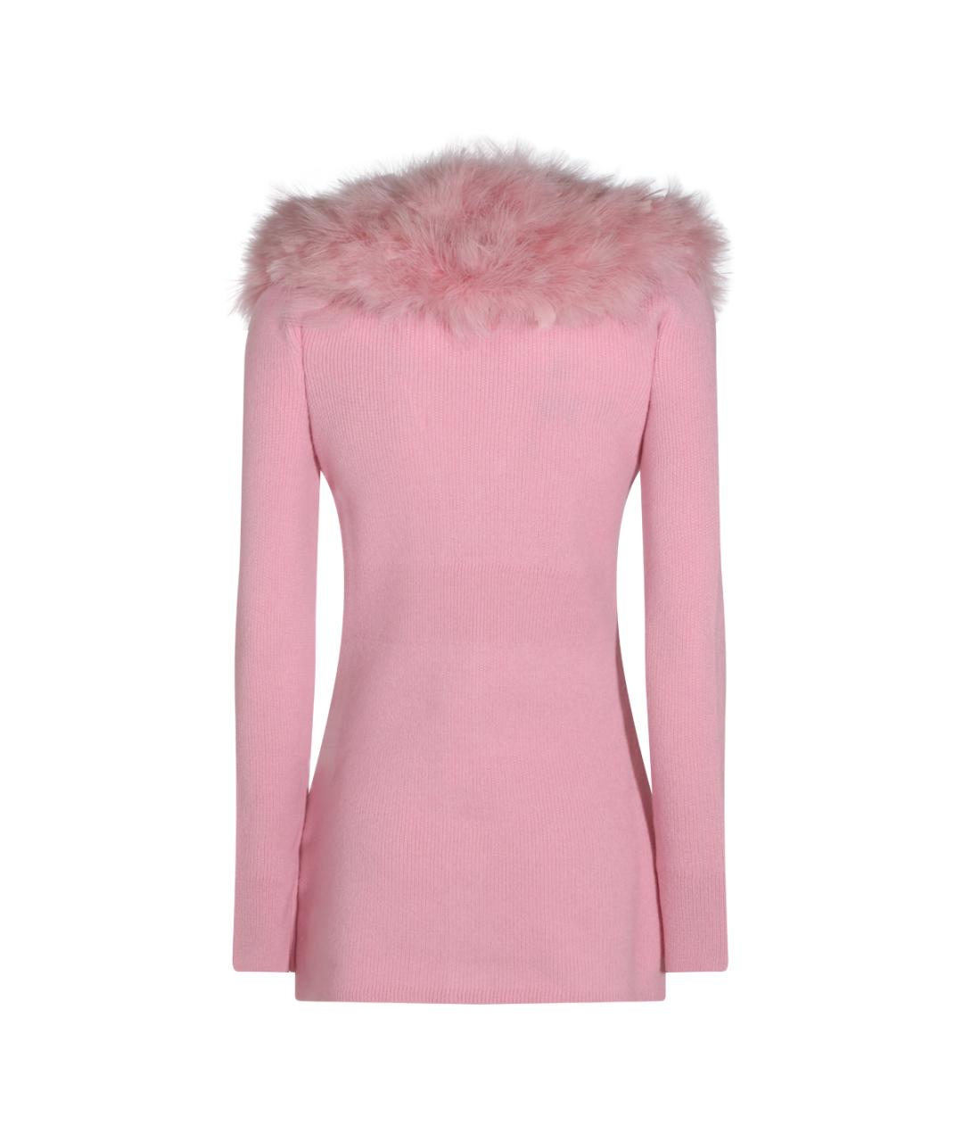 BLUMARINE Розовый шерстяной кардиган, фото 4