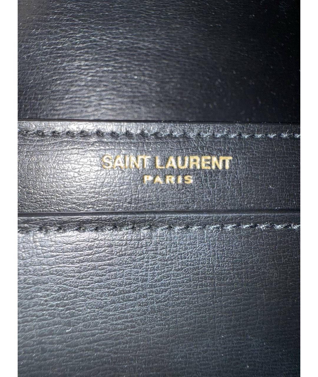 SAINT LAURENT Черная кожаная сумка через плечо, фото 4