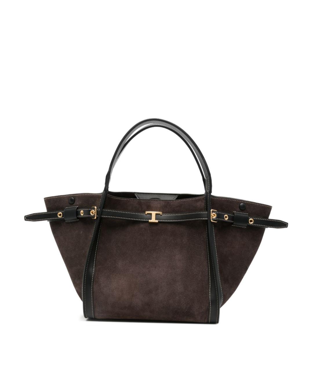 TOD'S Коричневая замшевая сумка тоут, фото 1