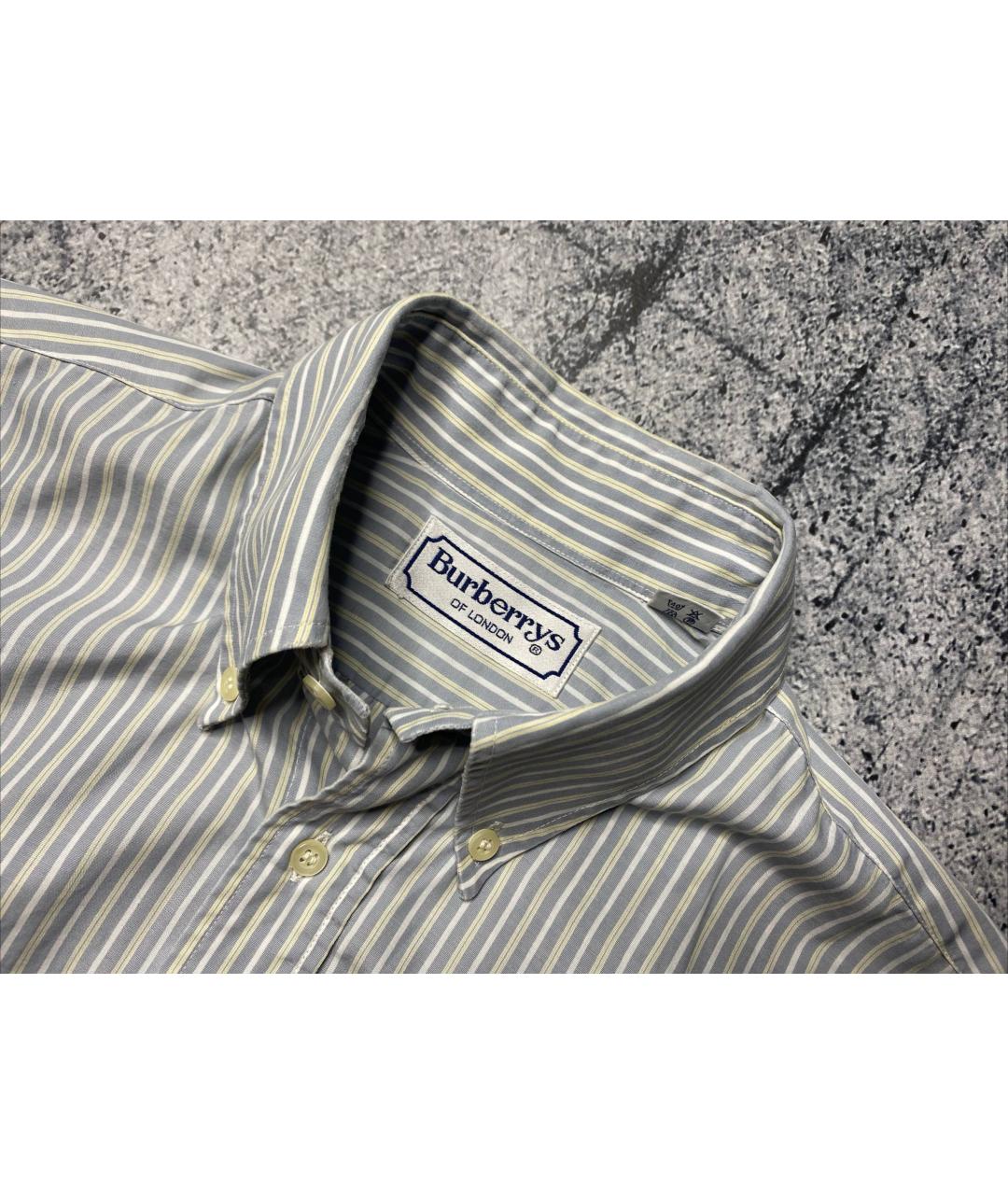 BURBERRY Голубая хлопковая кэжуал рубашка, фото 7