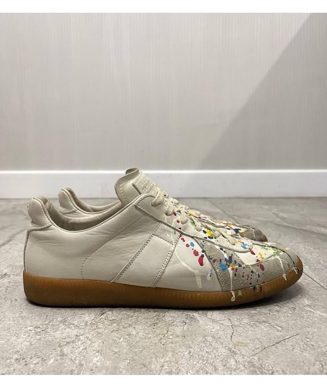 MAISON MARGIELA Мульти кожаные низкие кроссовки / кеды, фото 6
