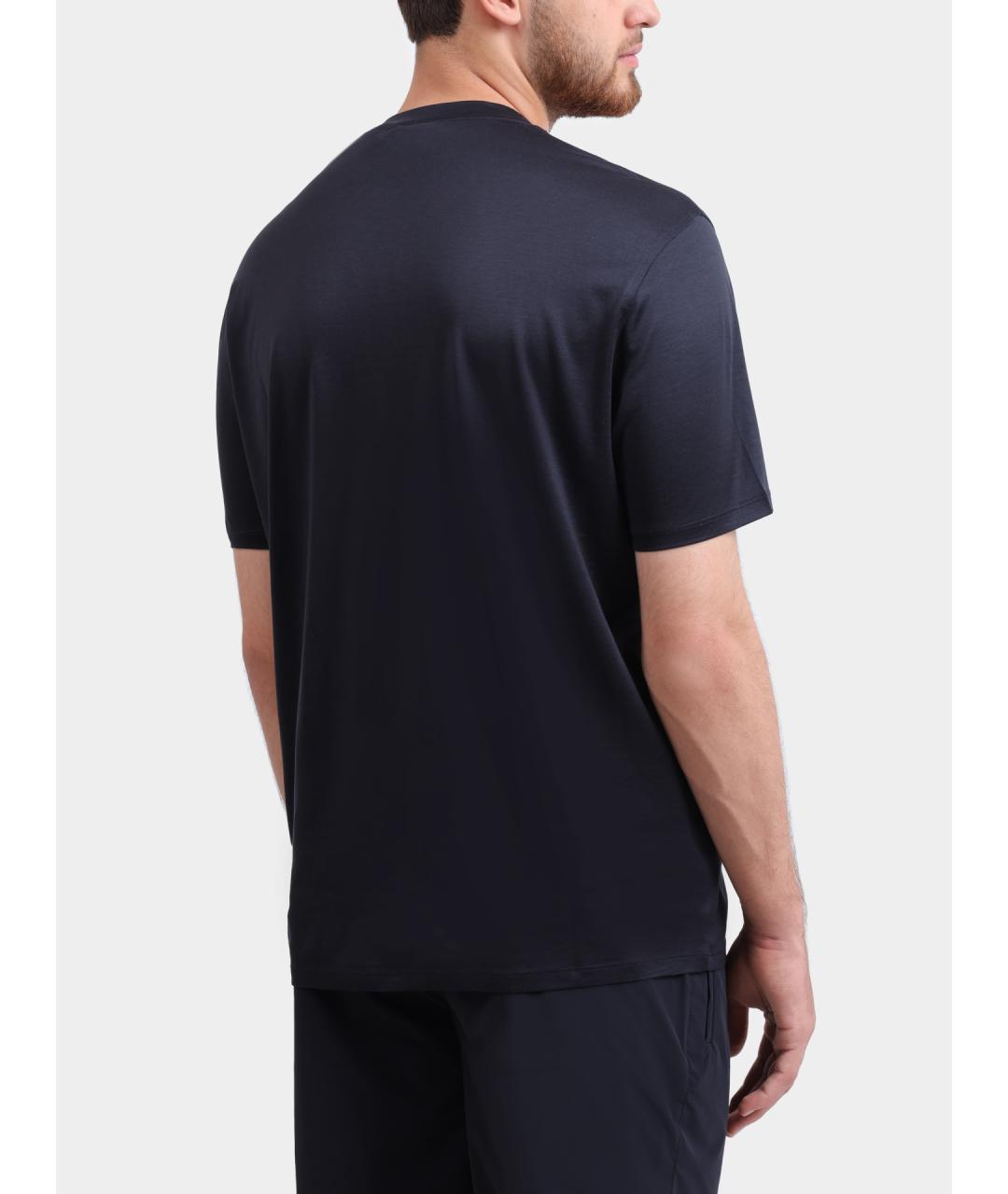 EMPORIO ARMANI Темно-синяя футболка, фото 5