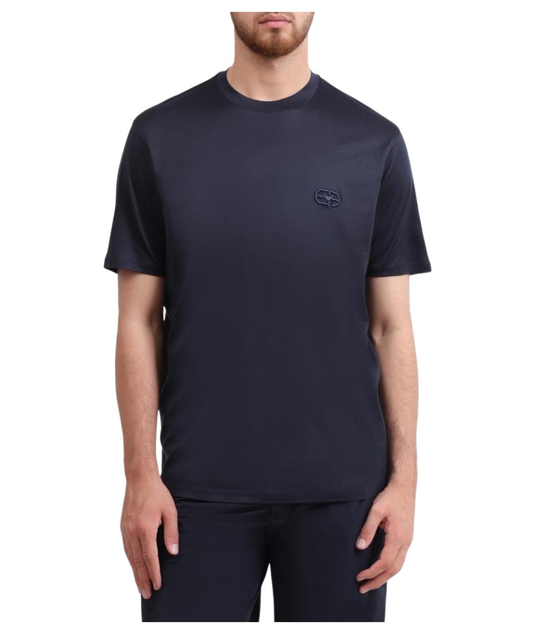 EMPORIO ARMANI Темно-синяя футболка, фото 1