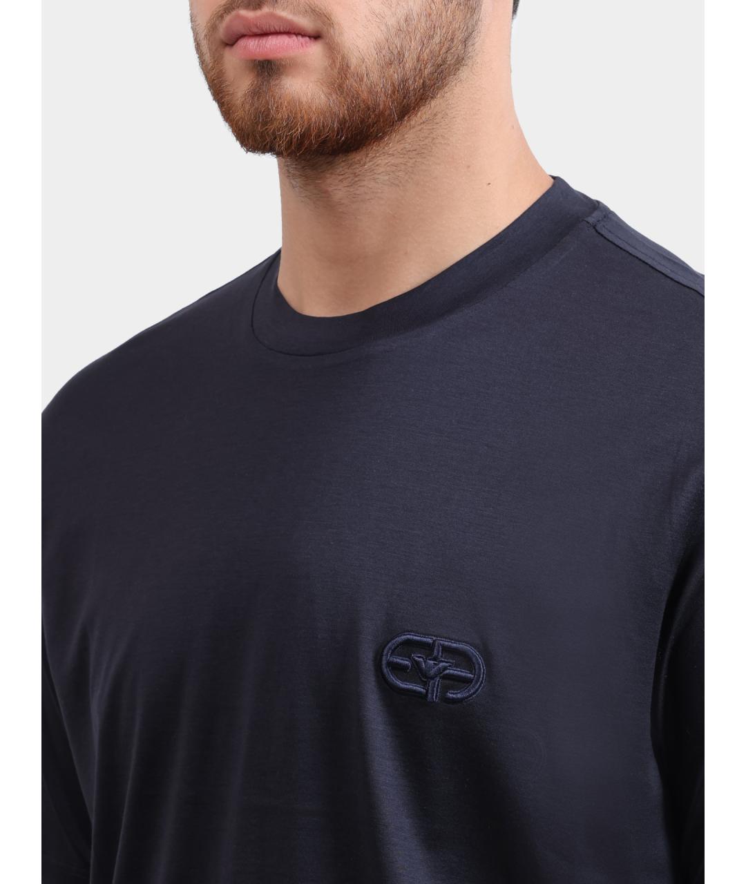 EMPORIO ARMANI Темно-синяя футболка, фото 3