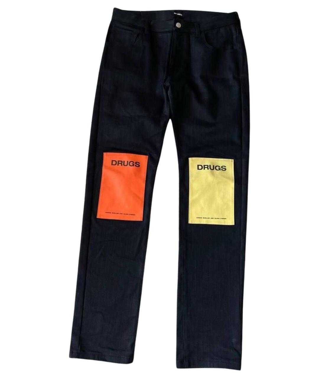 RAF SIMONS Черные прямые джинсы, фото 1
