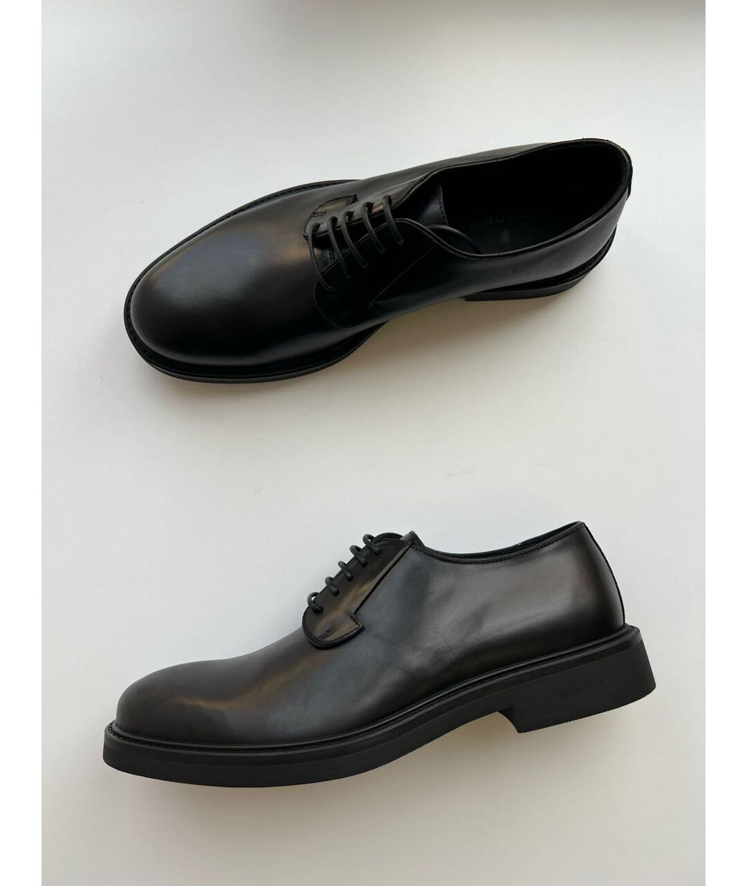 ATTIMONELLI'S Черные кожаные низкие ботинки, фото 9