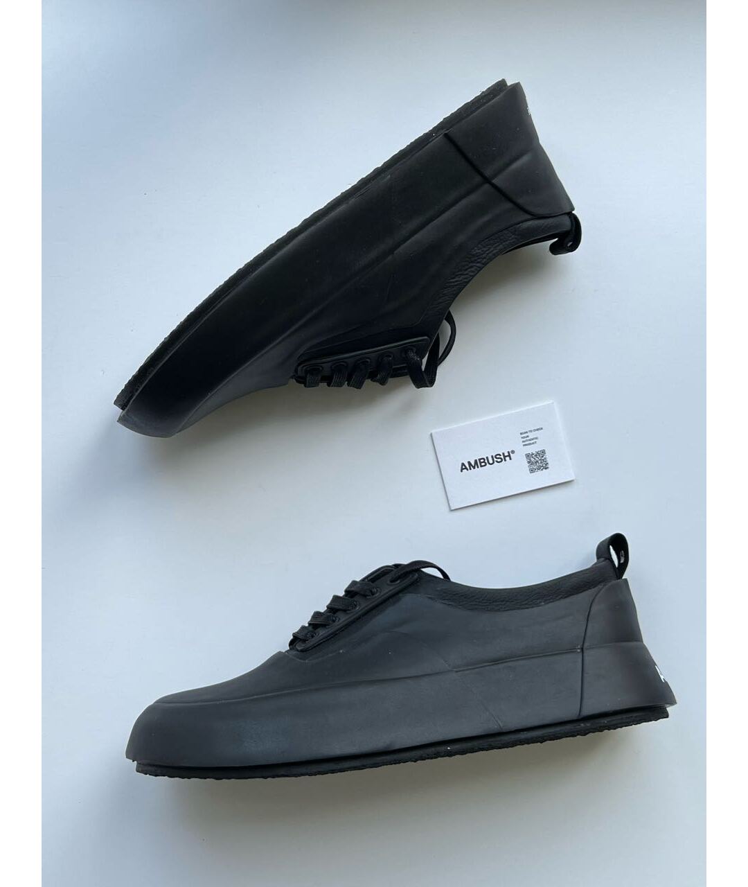 AMBUSH Черные резиновые низкие кроссовки / кеды, фото 5
