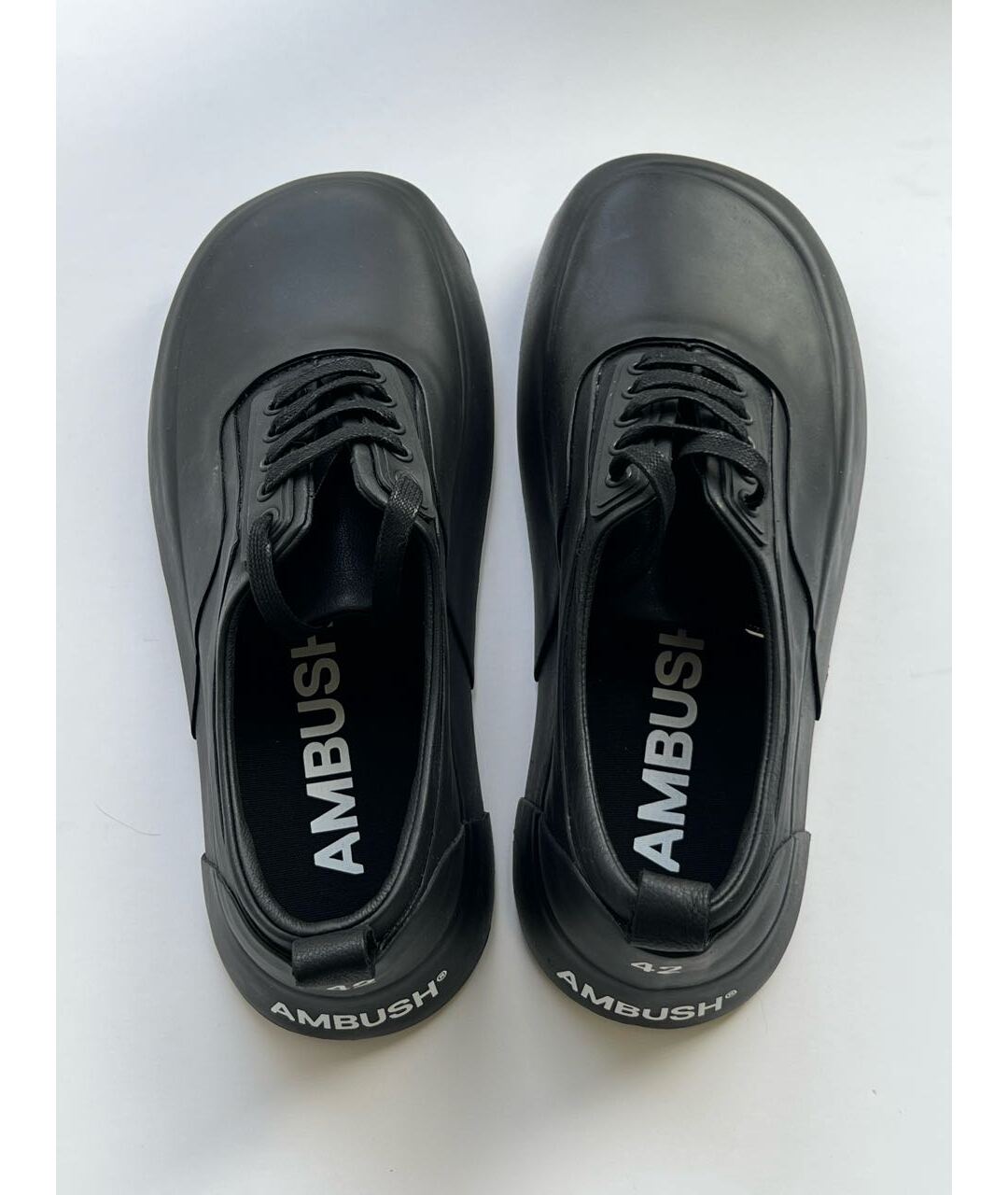 AMBUSH Черные резиновые низкие кроссовки / кеды, фото 3