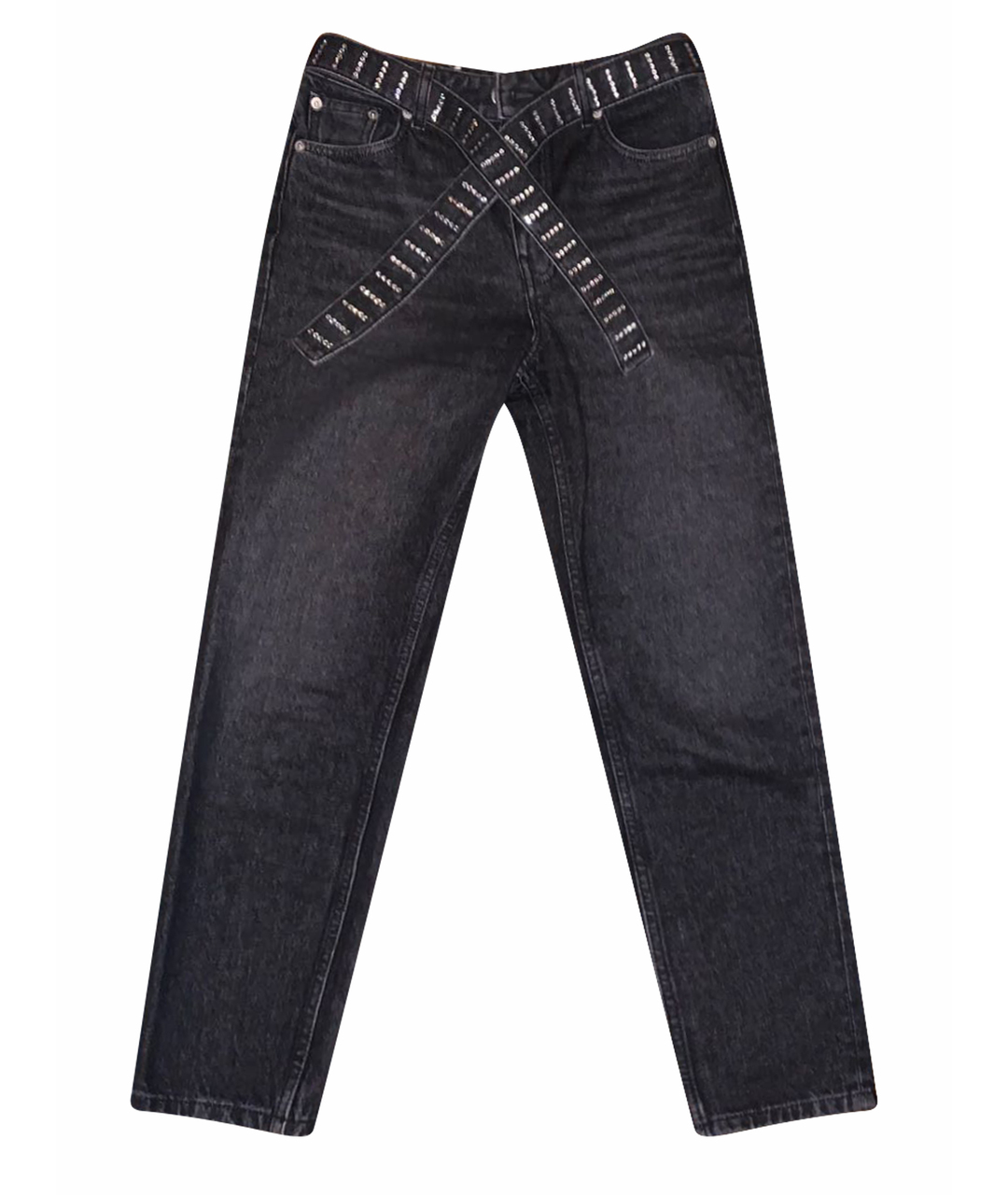 MAJE Серые хлопко-полиэстеровые прямые джинсы, фото 1