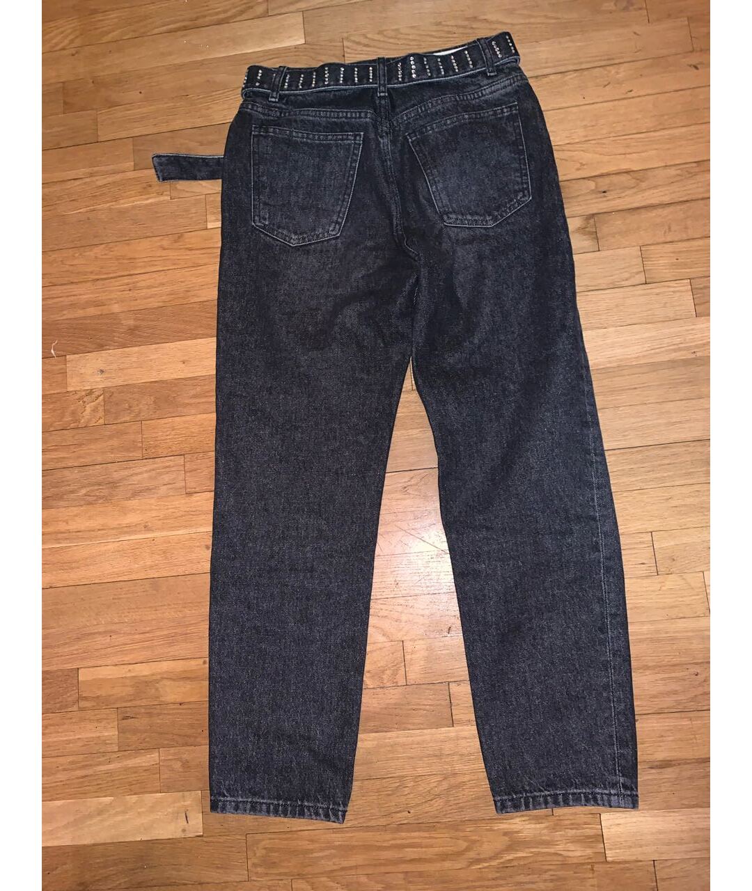 MAJE Серые хлопко-полиэстеровые прямые джинсы, фото 2