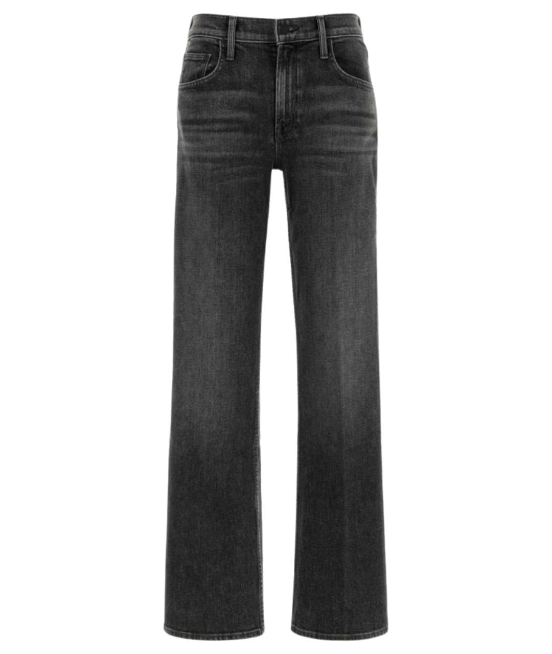 MOTHER Черные хлопковые прямые джинсы, фото 1