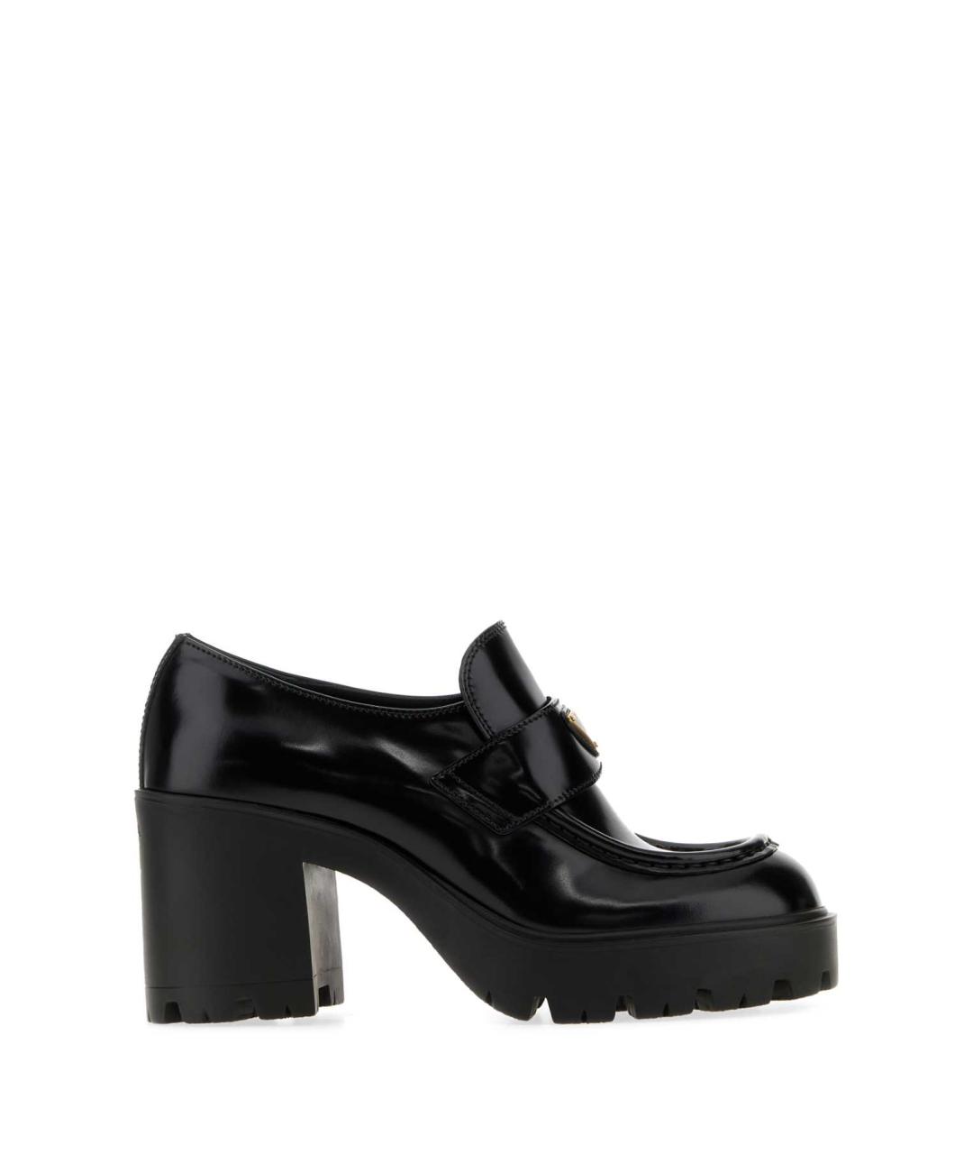 PRADA Черные кожаные лоферы, фото 1