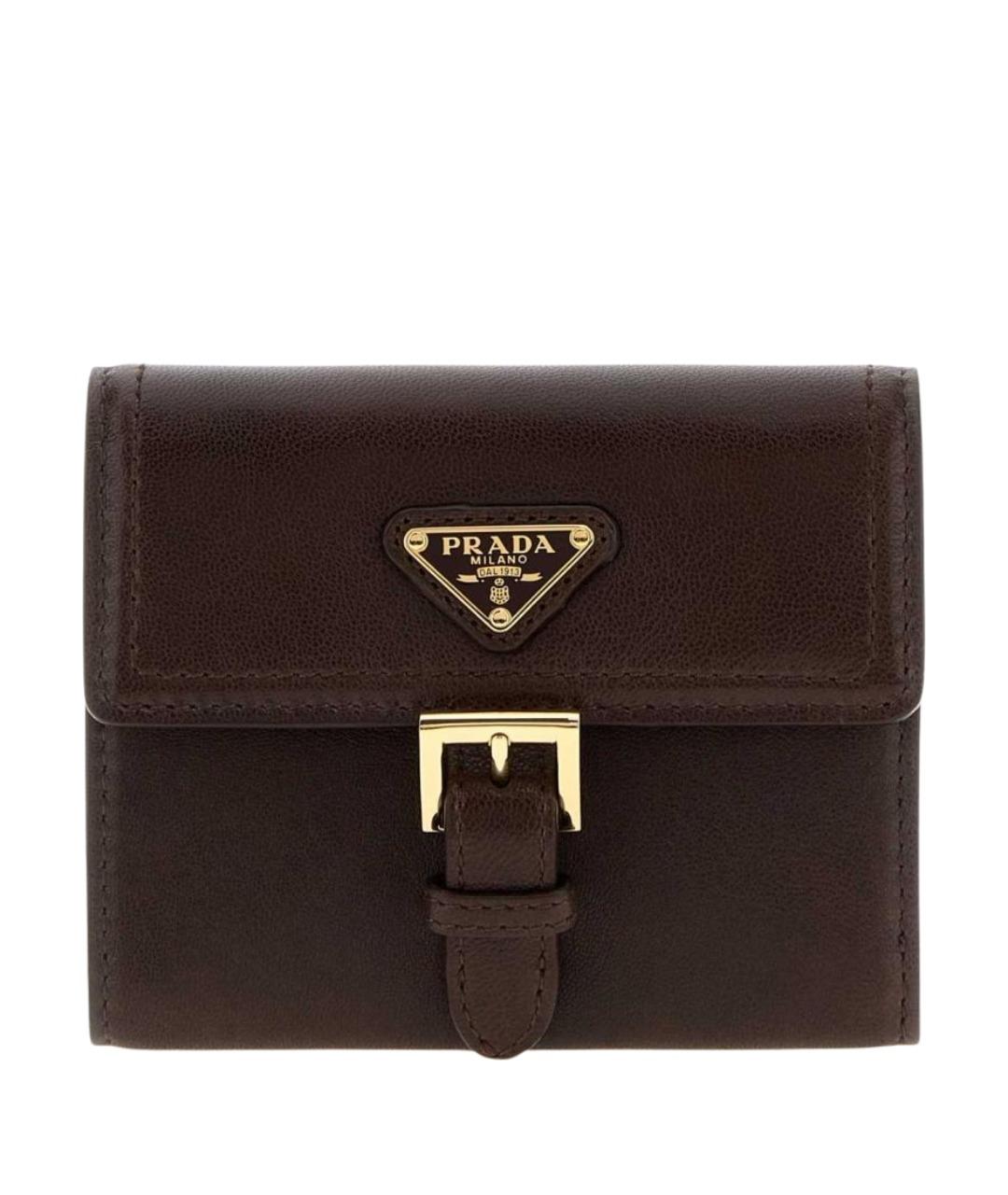 PRADA Коричневый кожаный кошелек, фото 1