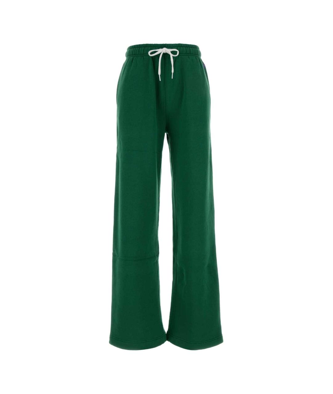 POLO RALPH LAUREN Зеленые хлопковые прямые брюки, фото 3