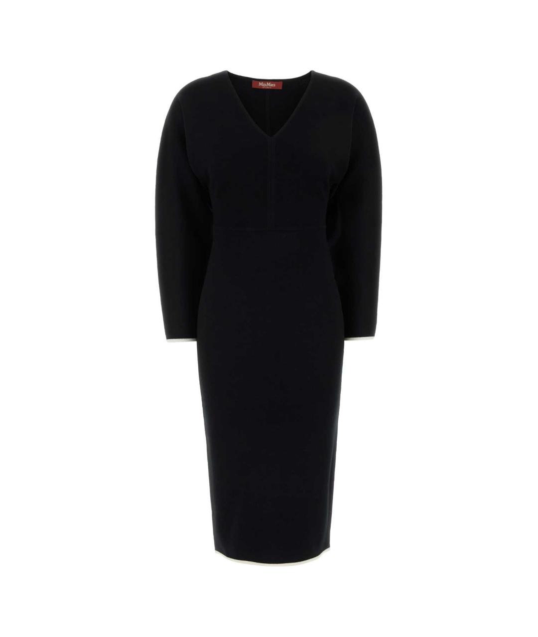 MAX MARA STUDIO Черное полиэстеровое платье, фото 1
