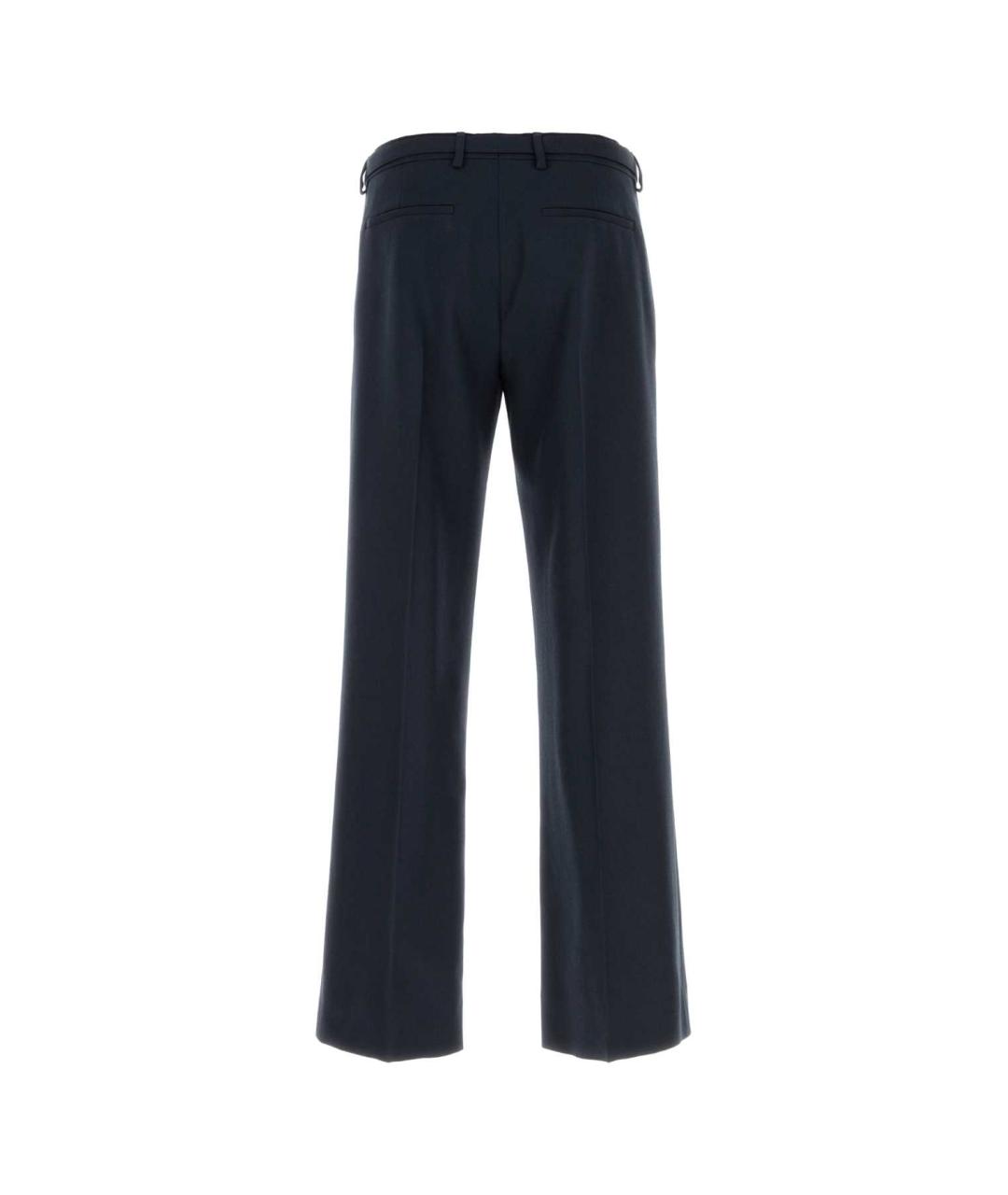 DRIES VAN NOTEN Синие шерстяные повседневные брюки, фото 2
