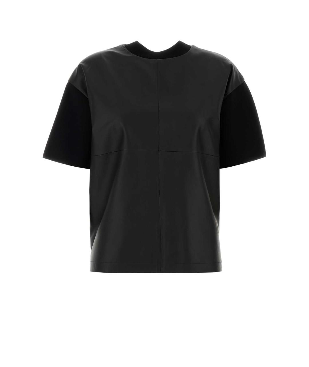 MAX MARA STUDIO Черная полиэстеровая футболка, фото 1