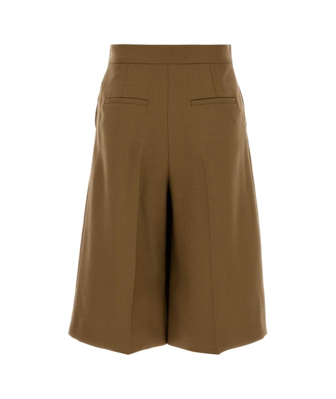 MAX MARA Коричневые шерстяные шорты, фото 2