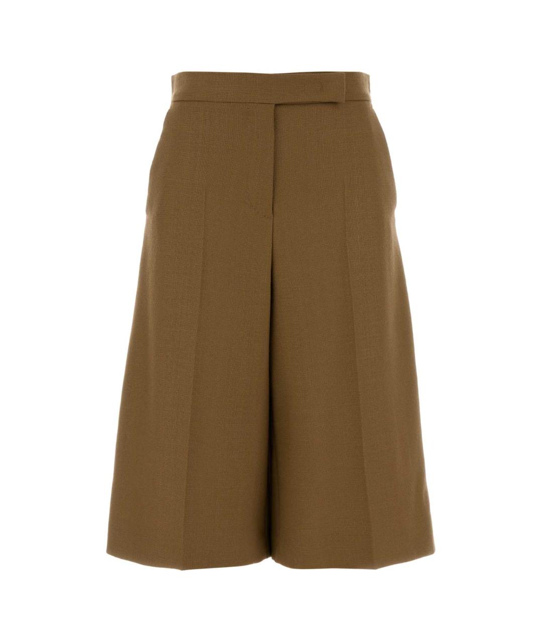 MAX MARA Коричневые шерстяные шорты, фото 1