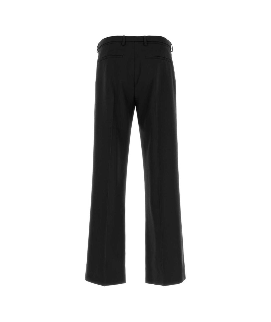 DRIES VAN NOTEN Черные шерстяные повседневные брюки, фото 2