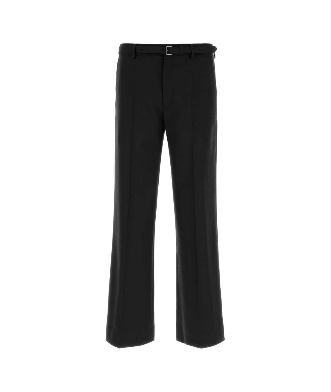 DRIES VAN NOTEN Черные шерстяные повседневные брюки, фото 1