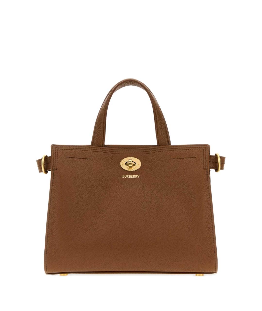 BURBERRY Коричневая кожаная сумка тоут, фото 1