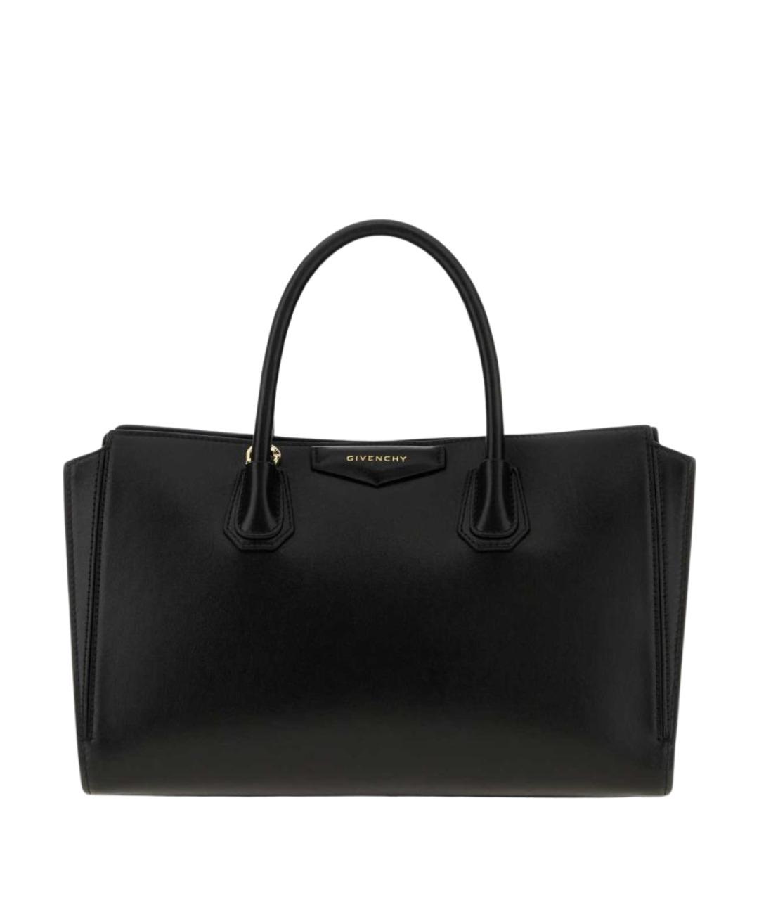 GIVENCHY Черная кожаная сумка с короткими ручками, фото 1