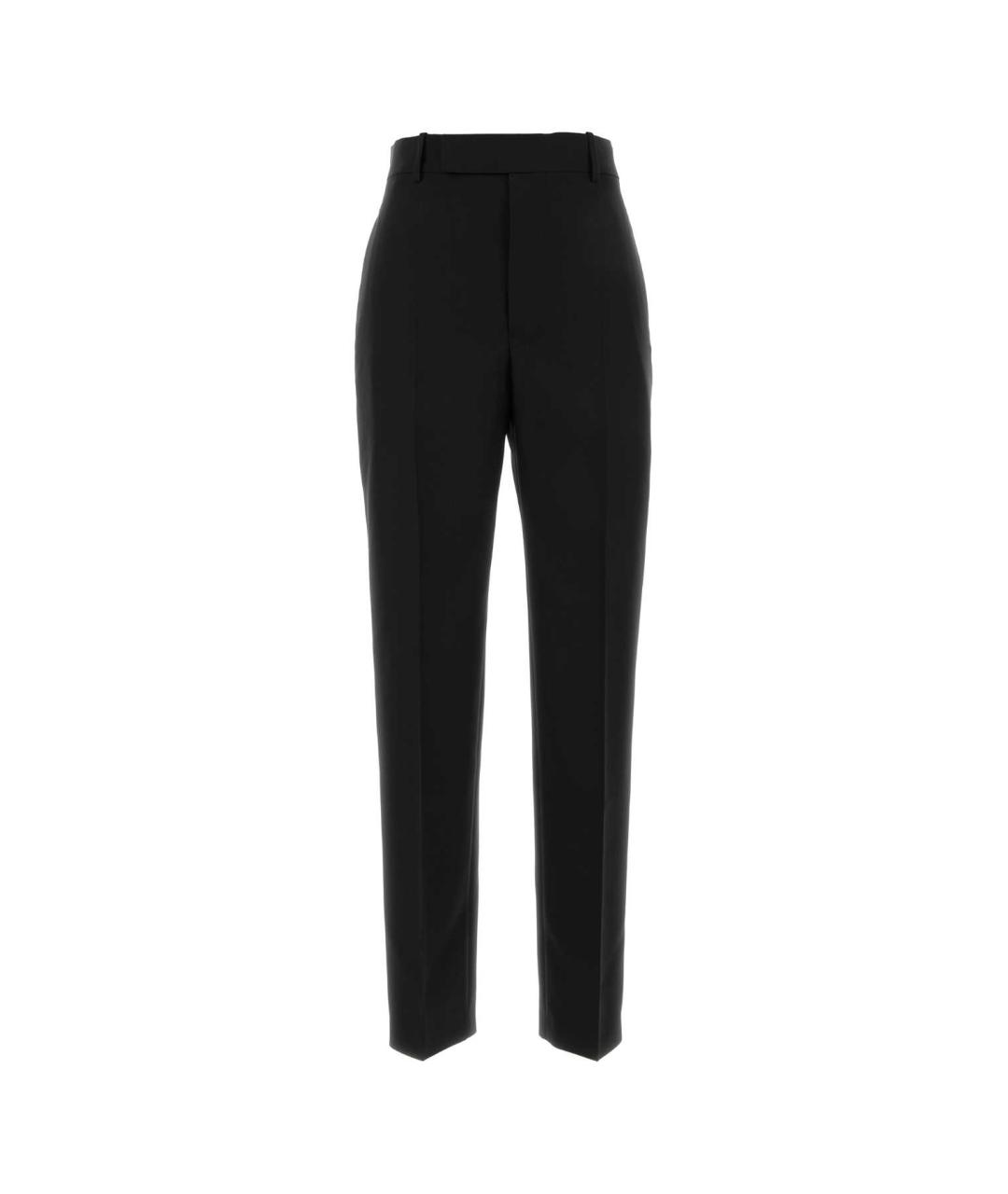 JIL SANDER Черные шерстяные прямые брюки, фото 1