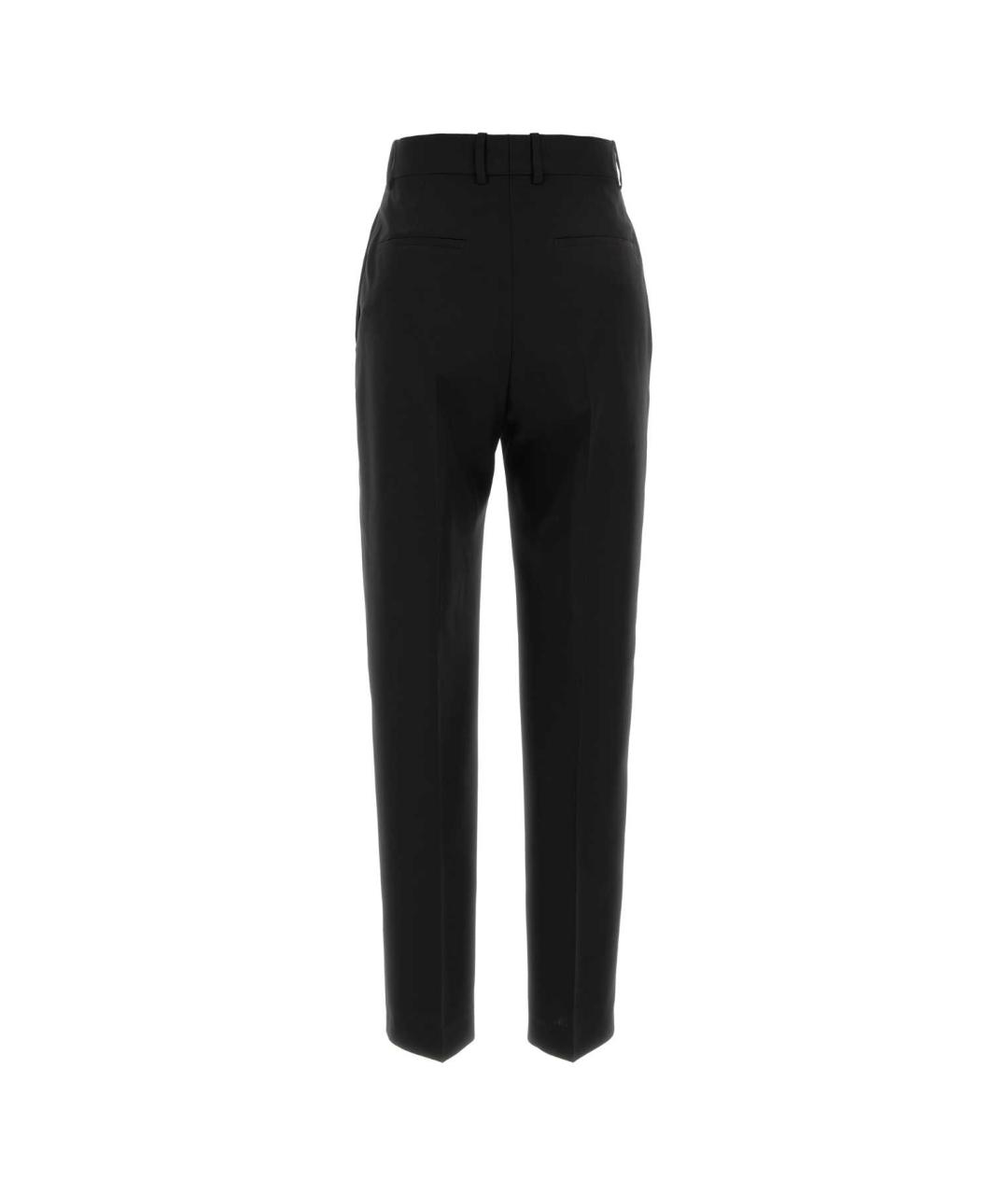 JIL SANDER Черные шерстяные прямые брюки, фото 2