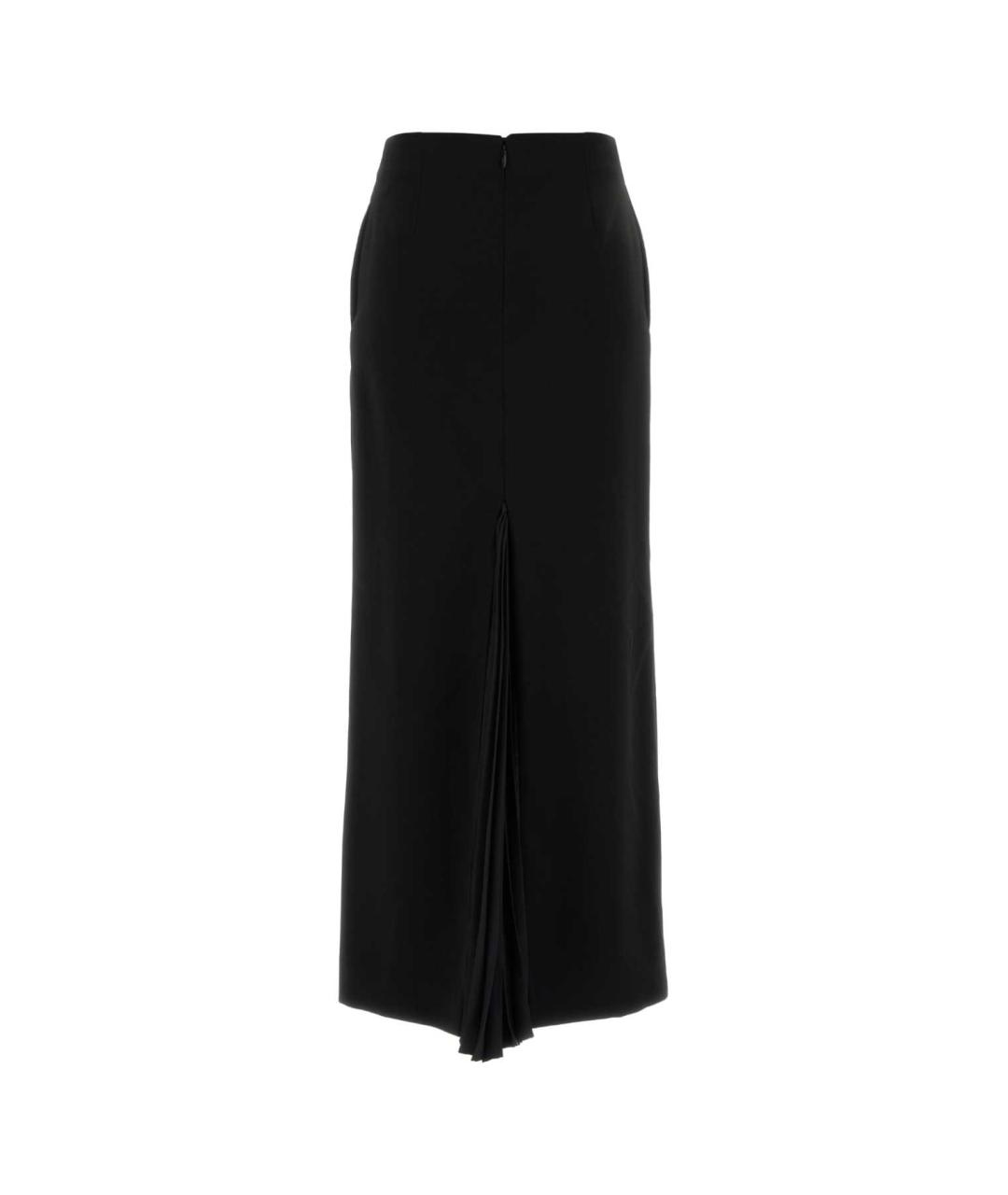 JIL SANDER Черная шерстяная юбка макси, фото 2
