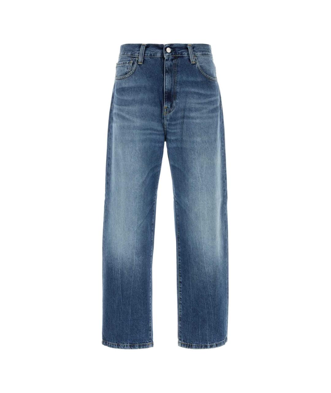 CARHARTT WIP Синие хлопковые прямые джинсы, фото 1