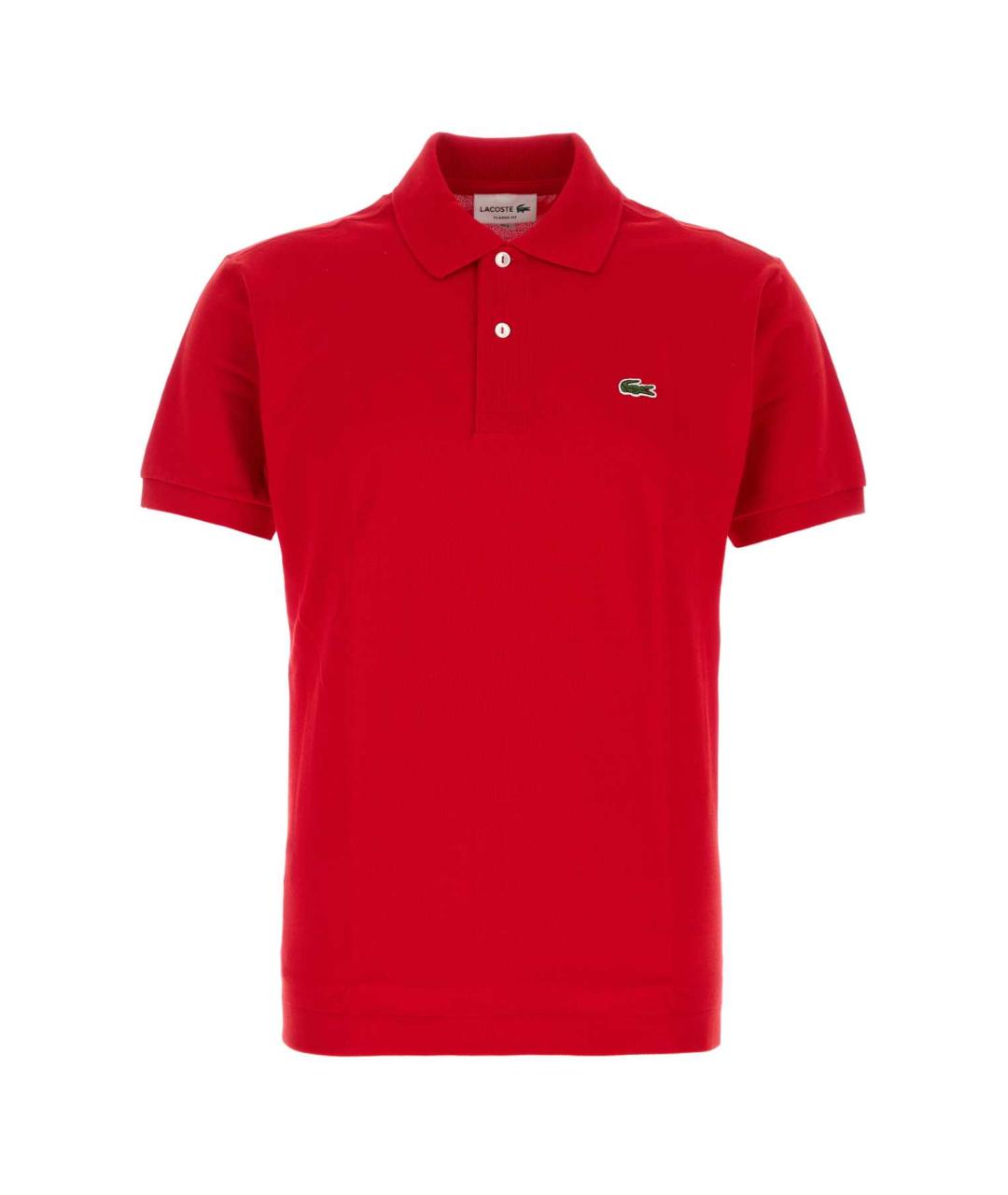 LACOSTE Красное хлопковое поло с коротким рукавом, фото 1