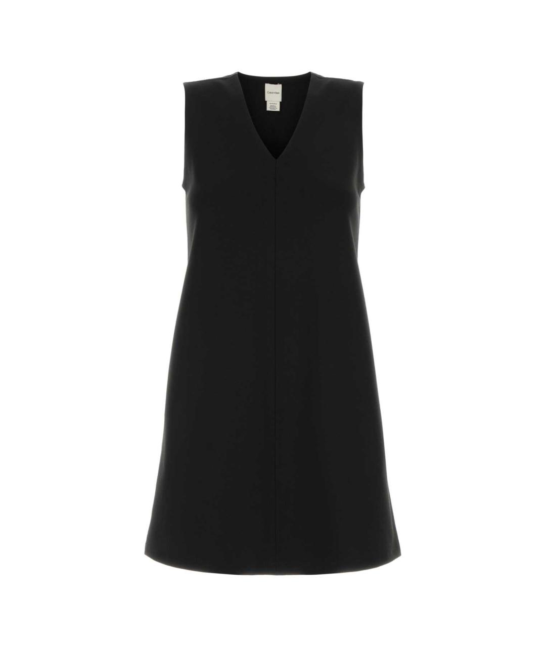 CALVIN KLEIN Черное полиэстеровое платье, фото 1