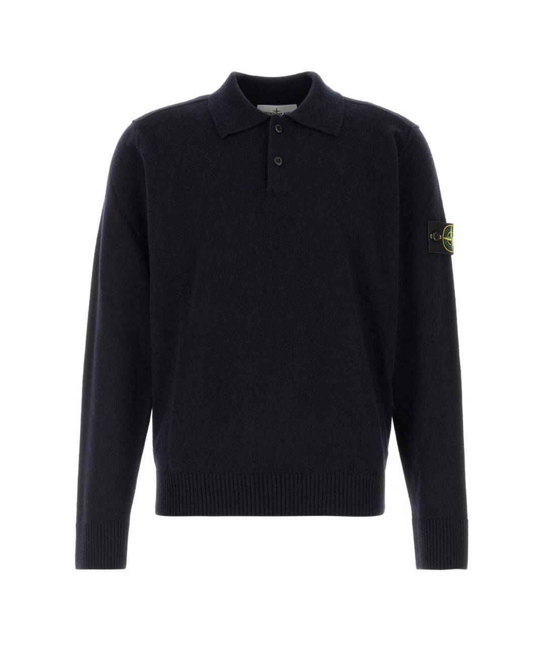 STONE ISLAND Темно-синий шерстяной джемпер / свитер, фото 1