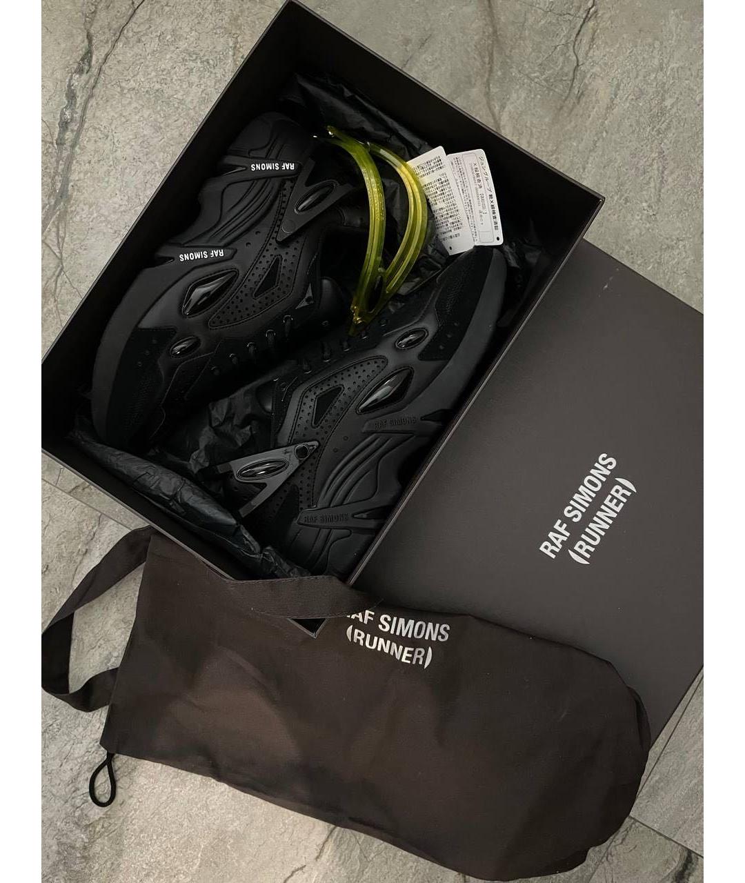 RAF SIMONS Черные низкие кроссовки / кеды, фото 2