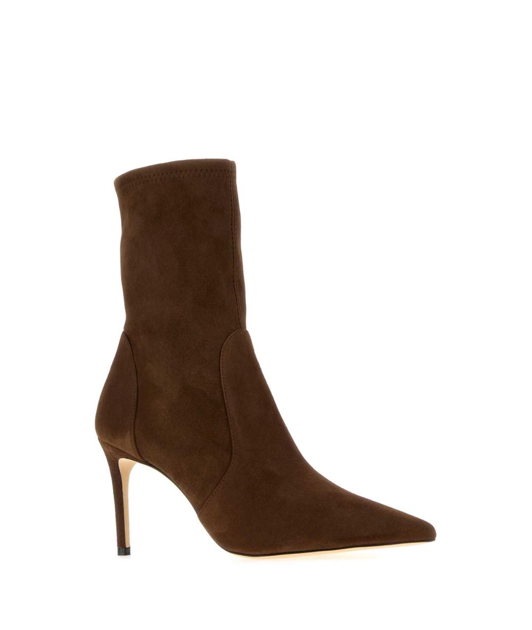 STUART WEITZMAN Коричневые замшевые ботильоны, фото 2
