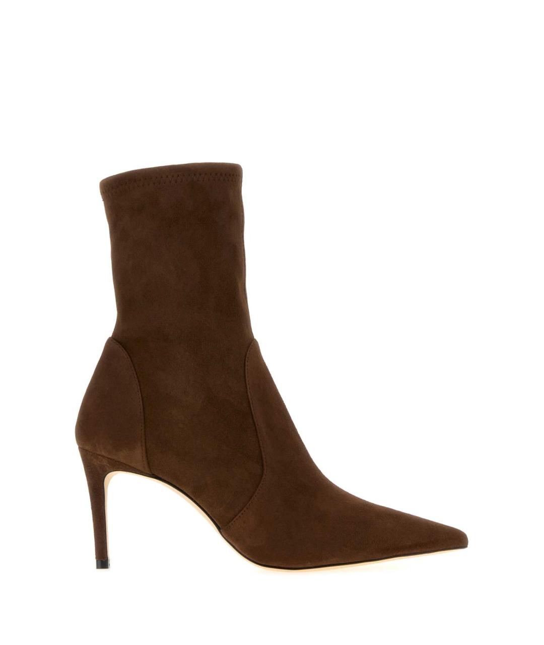 STUART WEITZMAN Коричневые замшевые ботильоны, фото 3