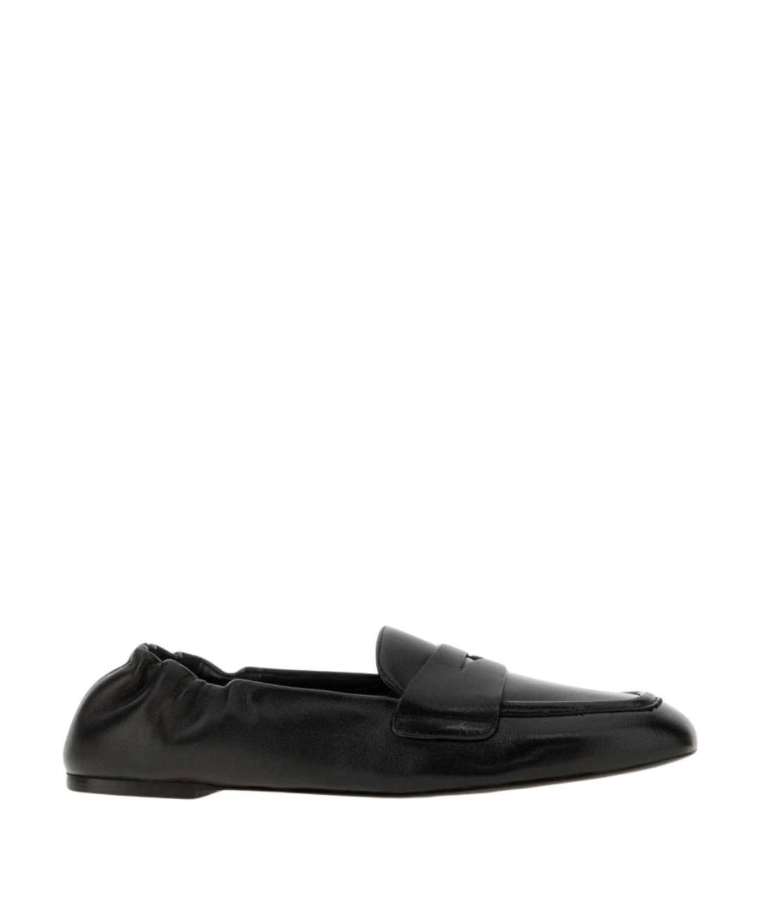 STUART WEITZMAN Черные кожаные лоферы, фото 1