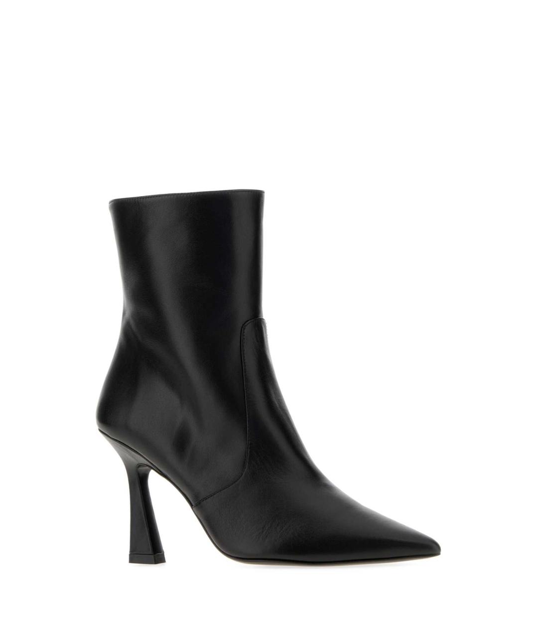 STUART WEITZMAN Черные кожаные ботильоны, фото 2